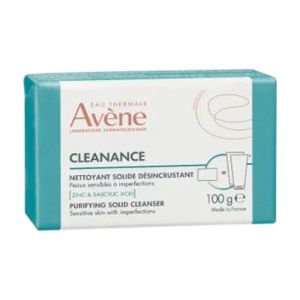 Avène CLEANANCE - Pain Nettoyant Solide Désincrustant - Visage - Peaux Sensibles à Imperfections, 100g