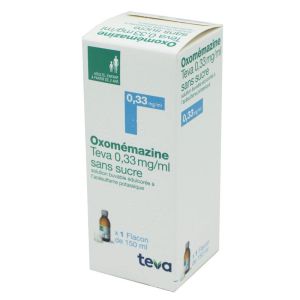 Oxomémazine Teva solution buvable, sans sucre - Flacon 150ml