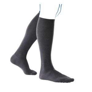 VENOFLEX Fast Coton Côte Ardoise - Chaussette de Contention en Coton Anti Glisse Homme Classe 2