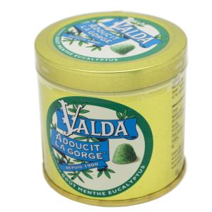 VALDA MENTHE EUCALYPTUS Gommes Avec Sucre - Bte/160g