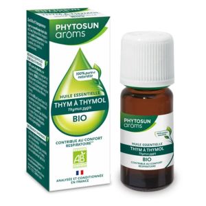Huile Essentielle Bio THYM A THYMOL - Thymus zygis - Fl/10ml - PHYTOSUN AROMS