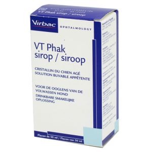 VIRBAC VT PHAK Sirop 50ml - Solution Buvable Appétente, Métabolisme du Cristallin du Chien Agé