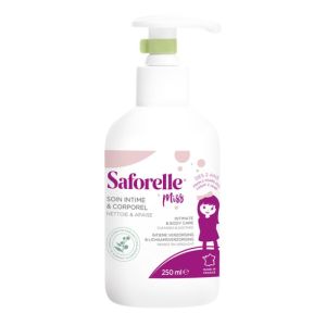 SAFORELLE MISS Soin Intime et Corporel 250ml - Toilette Intime des Petites Filles Dès 2 Ans