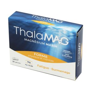 THALAMAG Magnésium Marin Forme Physique et Mentale 30 Gélules - Fatigue, Surmenage