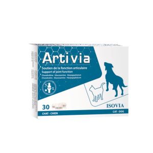 ARTIVIA Chat Chien 30 Comprimés - Soutien de la Fonction Articulaire - Chondrotéine, Glucosamine, Harpagophytum