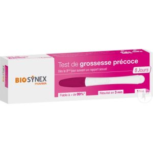 BIOSYNEX 1 Test de Grossesse Dès le 8ème Jour Suivant un Rapport Sexuel - 3532678589312
