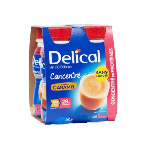 DELICAL CONCENTRE Caramel 4x 200ml - Boisson HP/HC - Dénutrition