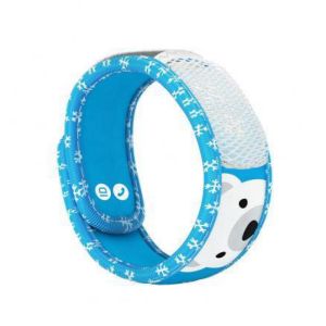 PARAKITO KIDS Bracelet POLAR BEAR - Bracelet Anti Moustiques Rechargeable Couleur Bleu Kid's Collect