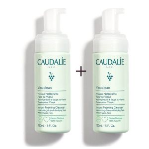 CAUDALIE VINOCLEAN Mousse Nettoyante Fleur de Vigne 2x 150ml - Toutes Peaux