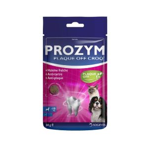 PROZYM PLAQ OFF Croq 16x 60g - Chat Chien -10kg - Hygiène Bucco Dentaire