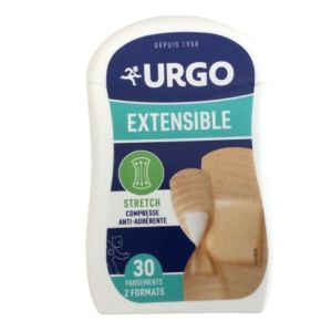 URGO EXTENSIBLE 30 Pansements Pré-découpés - 2 Formats
