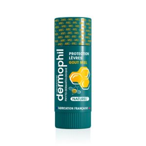 DERMOPHIL INDIEN PHYTO Protection Lèvres Goût Miel Stick/4g - Baume Lèvres, Répare, Hydrate, Protège