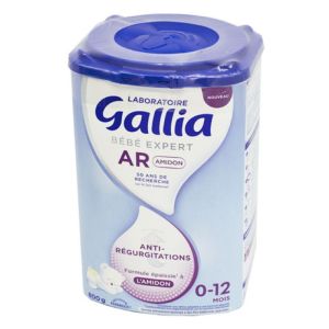 GALLIA Bébé Expert AR Amidon 800g - Lait en Poudre Anti Régurgitations Nourrissons 0 à 12 Mois