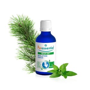 PURESSENTIEL RESP OK Inhalation Humide 50ml - 8 Huiles Essentielles 100% d' Origine Naturelle