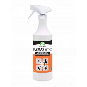 FLYMAX N'TICK 400ml - Répulsif Insectes Volants et Tiques pour Cheval