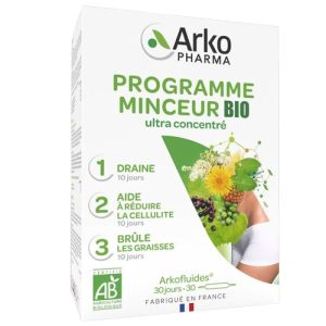 ARKOFLUIDES BIO Programme Minceur 3 en 1 - Ampoules 30x 10ml