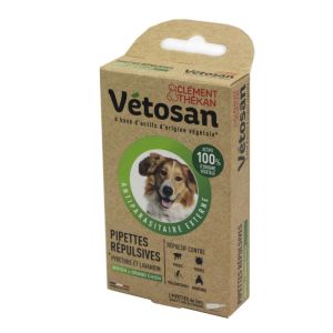 VETOSAN Anti-parasitaire Externe Pipettes Répulsives 2x 3ml - Chien de +12kg