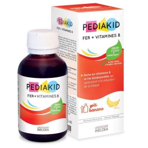 PEDIAKID Fer + Vitamines B Sirop 125ml - Sirop d' Agave + Prébiotiques