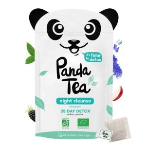 PANDA TEA NIGHT CLEANSE 28 Sachets - Détoxification, Digestion, Ballonnements - Menthe