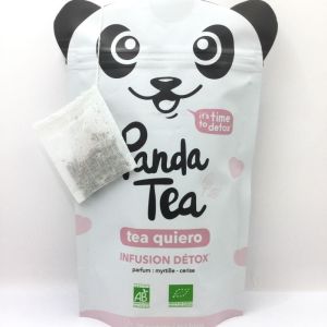 PANDA TEA , Tea Quiero , Infusion détox , Infusion , Myrtille - Cerise , 28 Sachets , 3760293232447