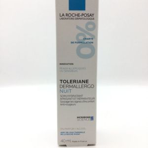 LA ROCHE-POSAY Toleriane Dermallergo Nuit, Soin Hydratant Apaisant et réparateur, Fl/40 ml , 3337875800853