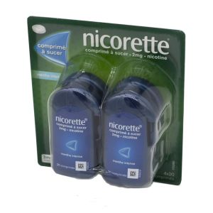 Nicorette 2 mg,  Menthe intense - 80 comprimés à sucer