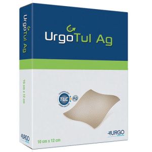 URGOTUL AG 10 x 12 cm - Bte/16 - Pansement non Adhésif Interface, Imprégné TLC et Sels d' Argent