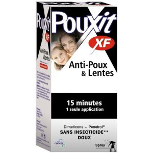 POUXIT XF Spray Anti Poux, Anti Lentes 100 ml - Solution pour Application Cutanée - Spray/100ml - CO