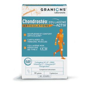 CHONDROSTEO+ Collagène Activ 30 Gélules - Articulations, Cartillages, Os, Tendons, Muscles