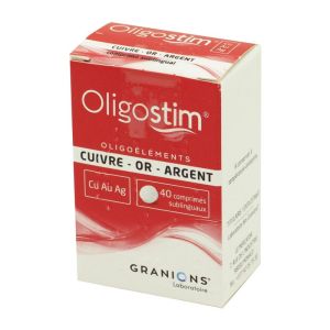 Oligostim Cuivre Or Argent - 40 comprimés sublinguaux