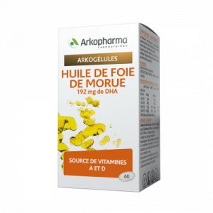 ARKOGELULES Huile de Foie de Morue 400 mg (Vit.A et D) - Bte/60 capsules