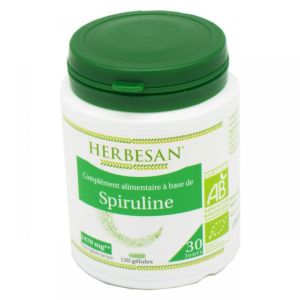 HERBESAN Spiruline - Complément Alimentaire Métabolisme, Système Immunitaire - Bte/120 Gélules