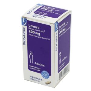 BIOGARAN Levure 200mg 30 Gélules - Adultes - Saccharomyces boulardii