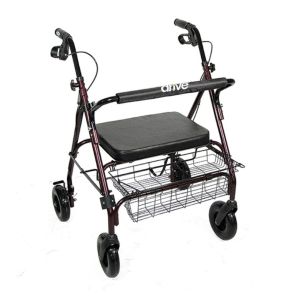 Rollator 4 Roues Bariatrique GOLITHE 200 - Pliant, Poignées Ergonomiques, Panier - O4858 - 1 Unité