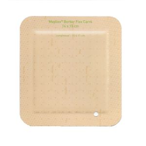 MEPILEX BORDER Flex Carré 14 x 15 cm - Pansement Hydrocellulaire Morpho Adaptable - Bte/16