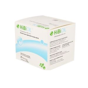 Hibidil 0,05%, solution pour application locale - Boite de 25 unidoses 15 ml
