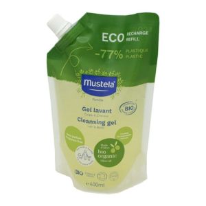 MUSTELA BIO Eco Recharge gel Lavant Corps et Cheveux 400ml - A l' Huile d' Olive BIO