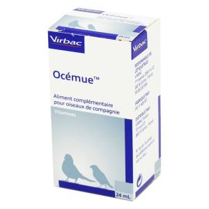 OCEMUE Solution Buvable 24ml - Vitamines pour le Plumage des Oiseaux de Compagnie (Cage, Volière)