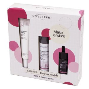 NOVEXPERT Coffret Peau Repulpée Noël 2022 - 3 Produits BIO à l' Acide Hyaluronique