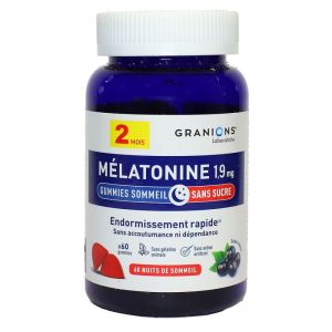 Mélatonine Granions 1,9mg sommeil sans sucre 60 gummies 3760155217506