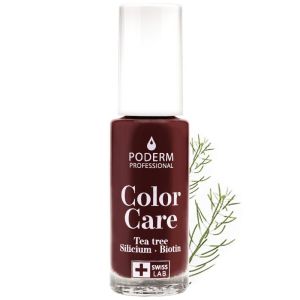 PODERM PROFESSIONAL Color Care Rouge Noir 8ml - Vernis à Ongles Tea Tree