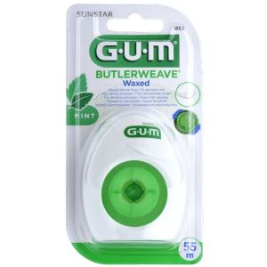 GUM BUTLERWEAVE 55m Fil Dentaire Ciré - Espaces Interdentaires