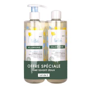 Klorane Bébé Gel lavant doux bébé 2x500ml