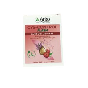 CYS CONTROL Flash 36mg 10 + 10 Gélules - Complément Alimentaire Confort Urinaire