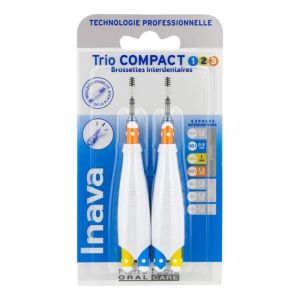 Brossettes TRIO COMPACT 1 2 3 - 0.8mm ISO1, 1mm ISO2, 1.2mm ISO3 - 2 Manches + 6 Brossettes