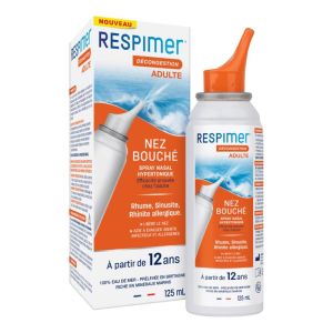 RESPIMER Décongestion Adulte Nez Bouché 125ml - Spray Nasal Hypertonique