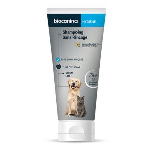 BIOCANINA Hygiène Shampoing sans Rinçage ni Eau - Chien, Chat - Camomille, Aloé Vera, Thym - T/200ml