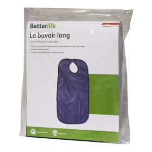 BETTERLIFE le Bavoir Long Adulte 75 cm - Imperméable et Ajustable - 1 Unité