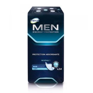 TENA MEN Light Niveau 1 Bte/24 - Protection Absorbante Homme, Incontinence Urinaire Légère à Modérée