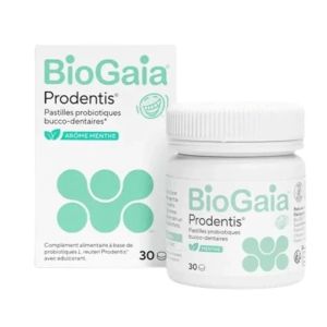BIOGAIA - Prodentis pastilles probiotiques bucco-dentaires - arôme pomme - BTE/30 pastilles